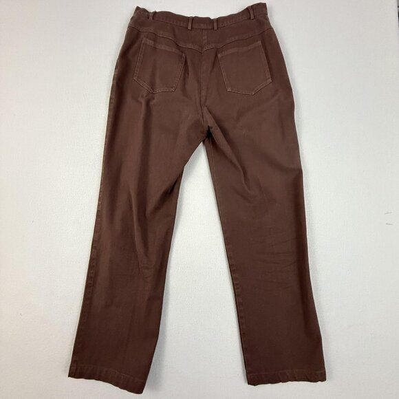St. John Sport Jeans Women's 10 Brown Straight Leg Five Pocket High Rise - Picture 3 of 15